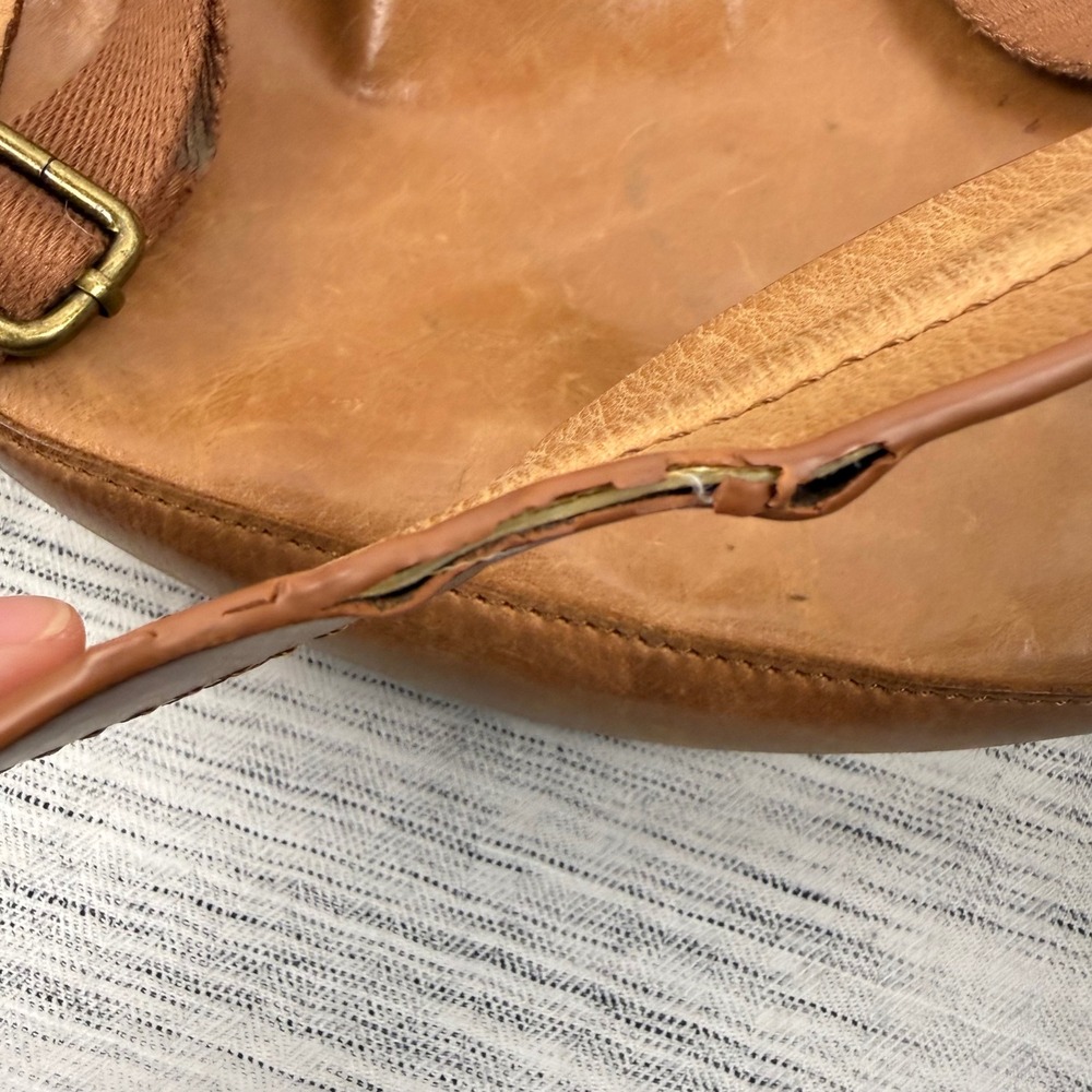 The Sak Silverlake Tan Leather Embossed Foldover Crossbody Bag Boho Western - Picture 13 of 14